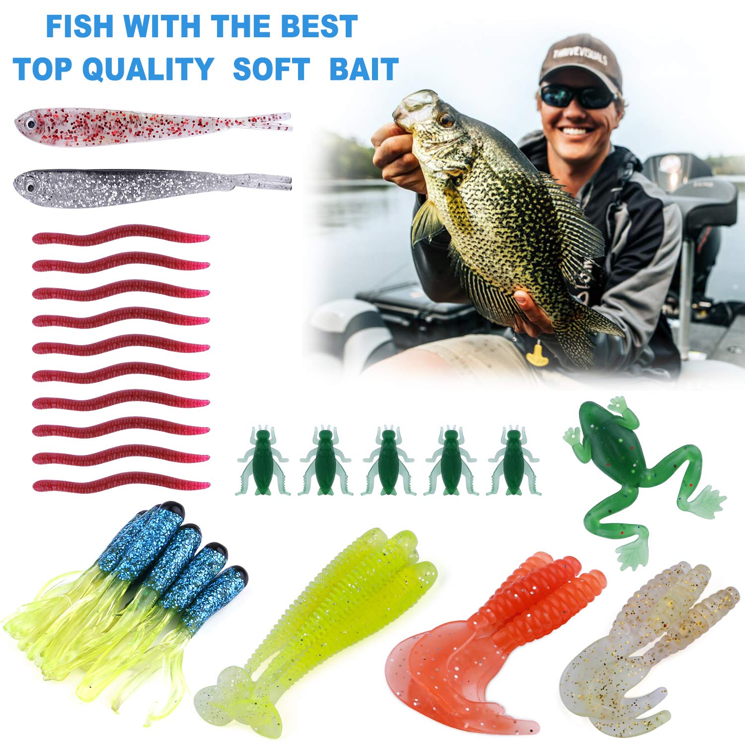 PLUSINNO 108pcs Fishing Accessories Kit, Fishing Tackle Box with Tackl – Bait Master HTX